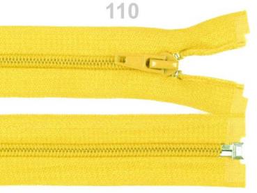 Reißverschluss spiralförmig 5 mm, 30 cm für Jacken, teilbar, Gelb